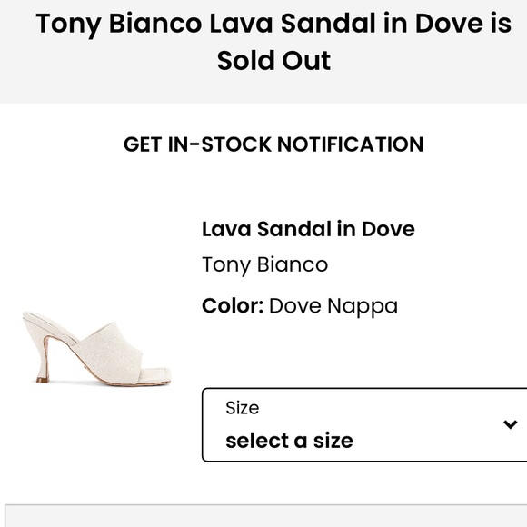 Tony Bianco Lava Sandal in Dove Nappa - size 8 from revolve - Picture 2 of 5